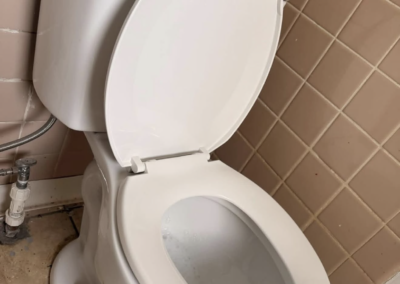 Toilet after post renovation clean in Aurora, ON
