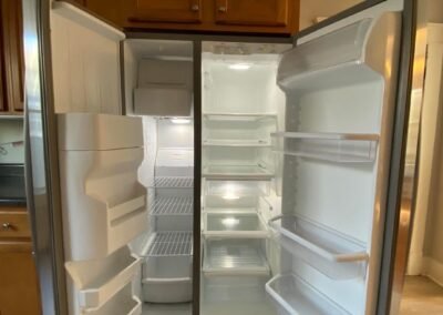 Deep clean of fridge after professional fridge cleaning in Aurora, ON