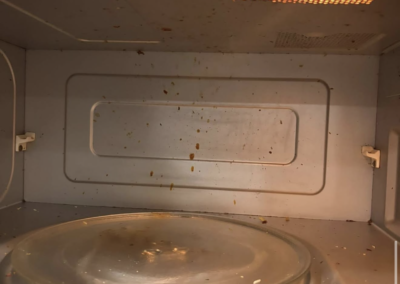 Microwave appliance clean before professional clean in Aurora, ON