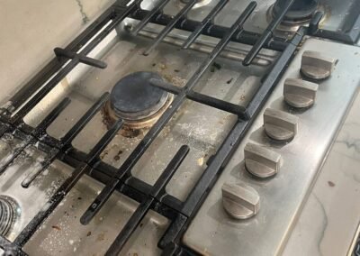 Before Gas stovetop deep clean in Newmarket, ON