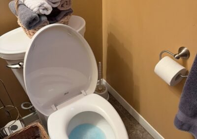 Toilet after professional house cleaning service in Aurora, ON