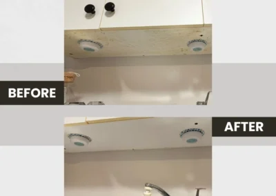 Kitchen deep cleaning before and after in Newmarket, ON