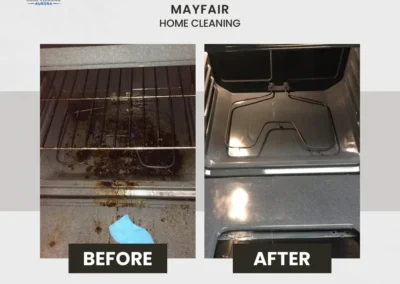 Deep Cleaning of Oven in Aurora, ON Before and After